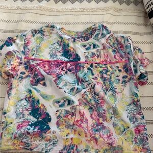 Girls’s Colorful Abstract Print T-Shirt